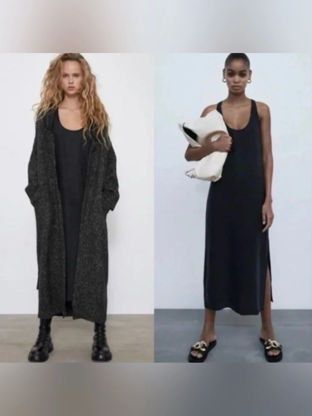 Zara Fillsens Black Lyocell Racerback Maxi Dress Size M
